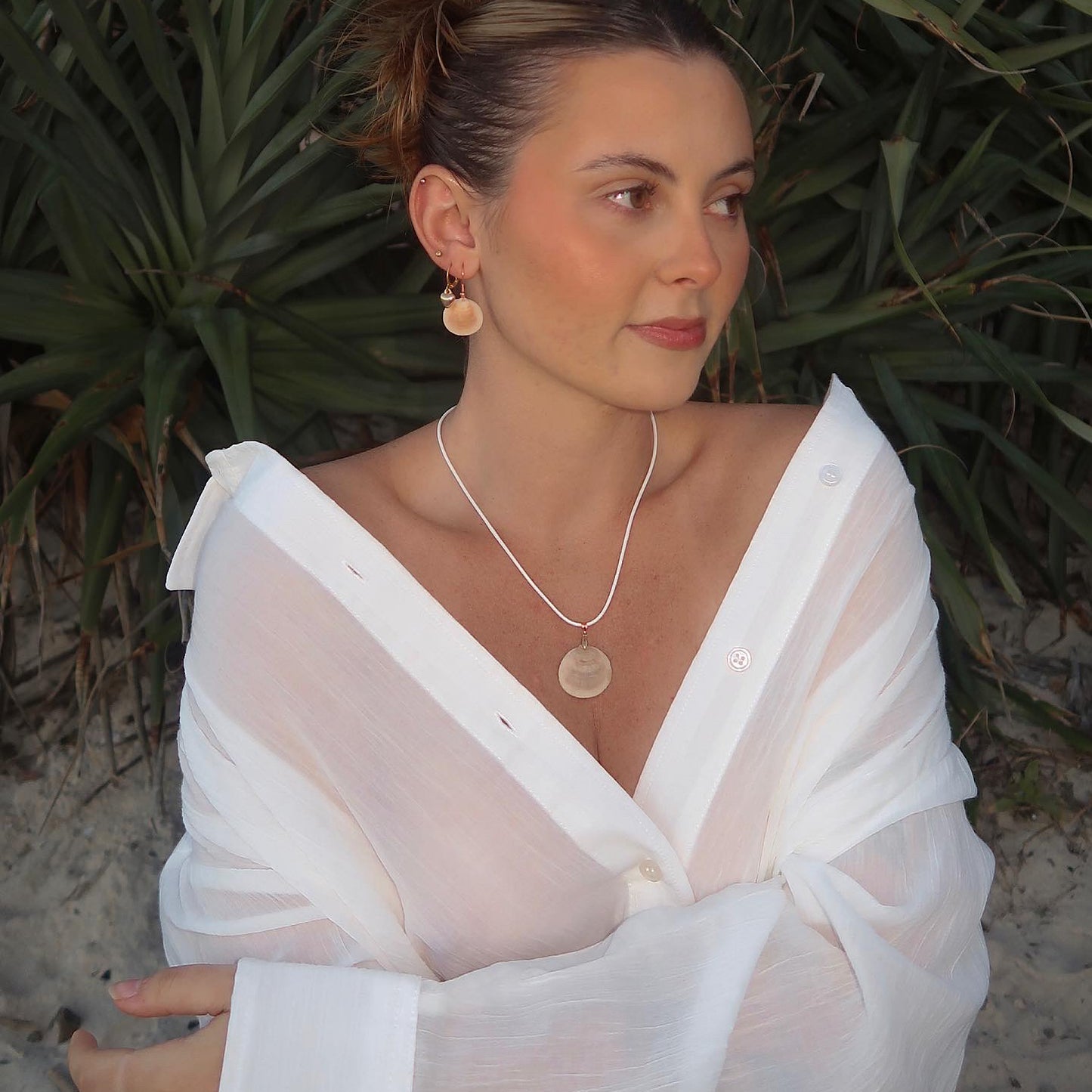 'Elaina' Natural Seashell Handmade Necklace