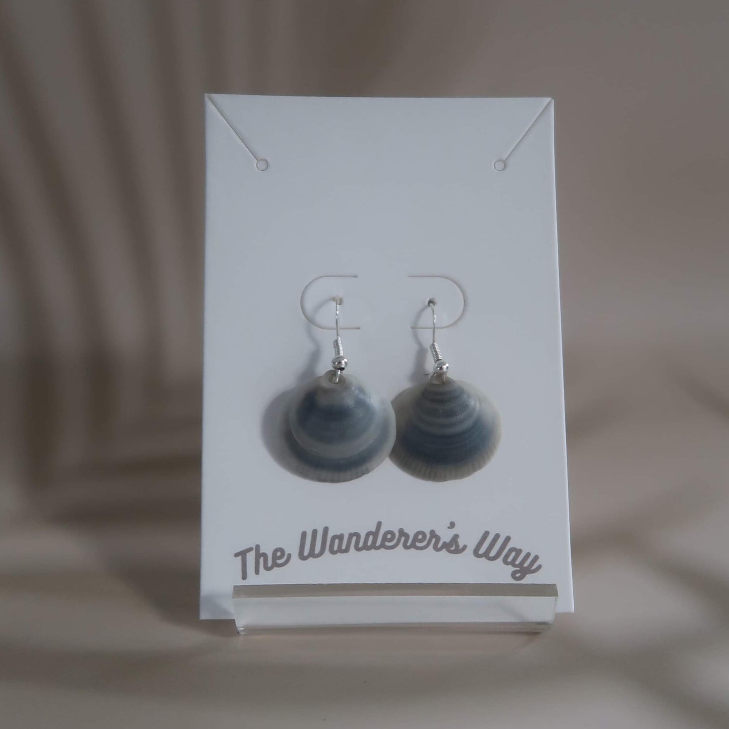 'Luna' Handmade Natural Seashell Silver Earrings