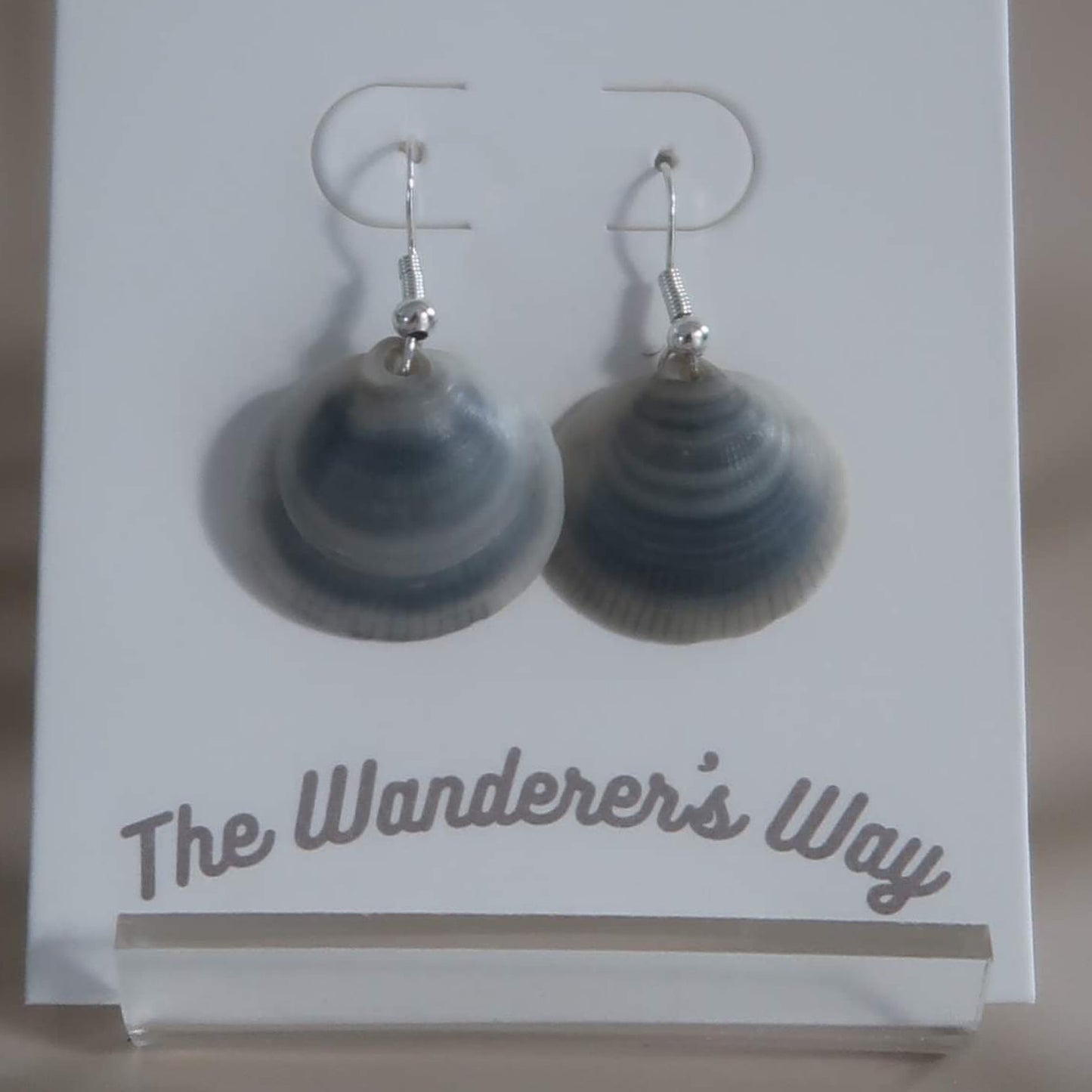 'Luna' Handmade Natural Seashell Silver Earrings